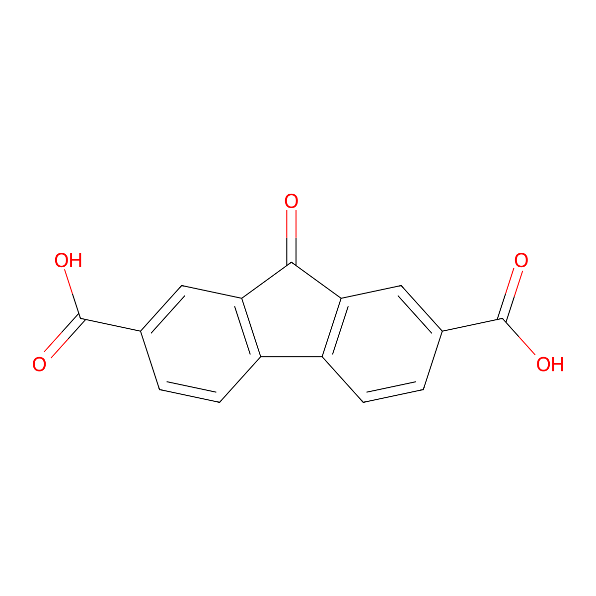 9-Oxo-9H-fluorene-2,7-dicarboxylic acid molecular structure, CAS 792-26-7