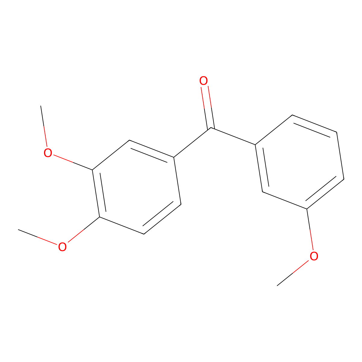 Methanone, (3,4-dimethoxyphenyl)(3-methoxyphenyl)- molecular structure, CAS 792-57-4