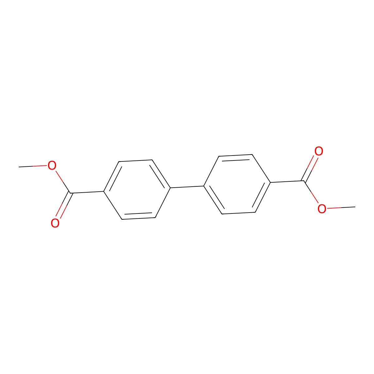 Dimethyl 4,4'-biphenyldicarboxylate molecular structure, CAS 792-74-5