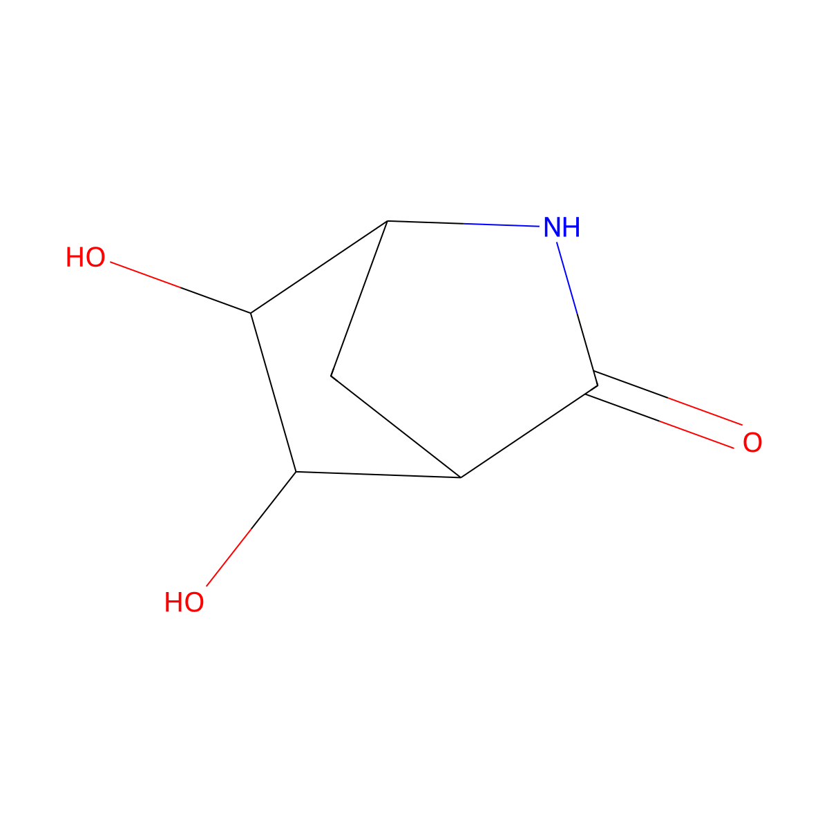 (1R,4S,5R,6S)-5,6-dihydroxy-2-azabicyclo[2.2.1]heptan-3-one molecular structure, CAS 79200-55-8
