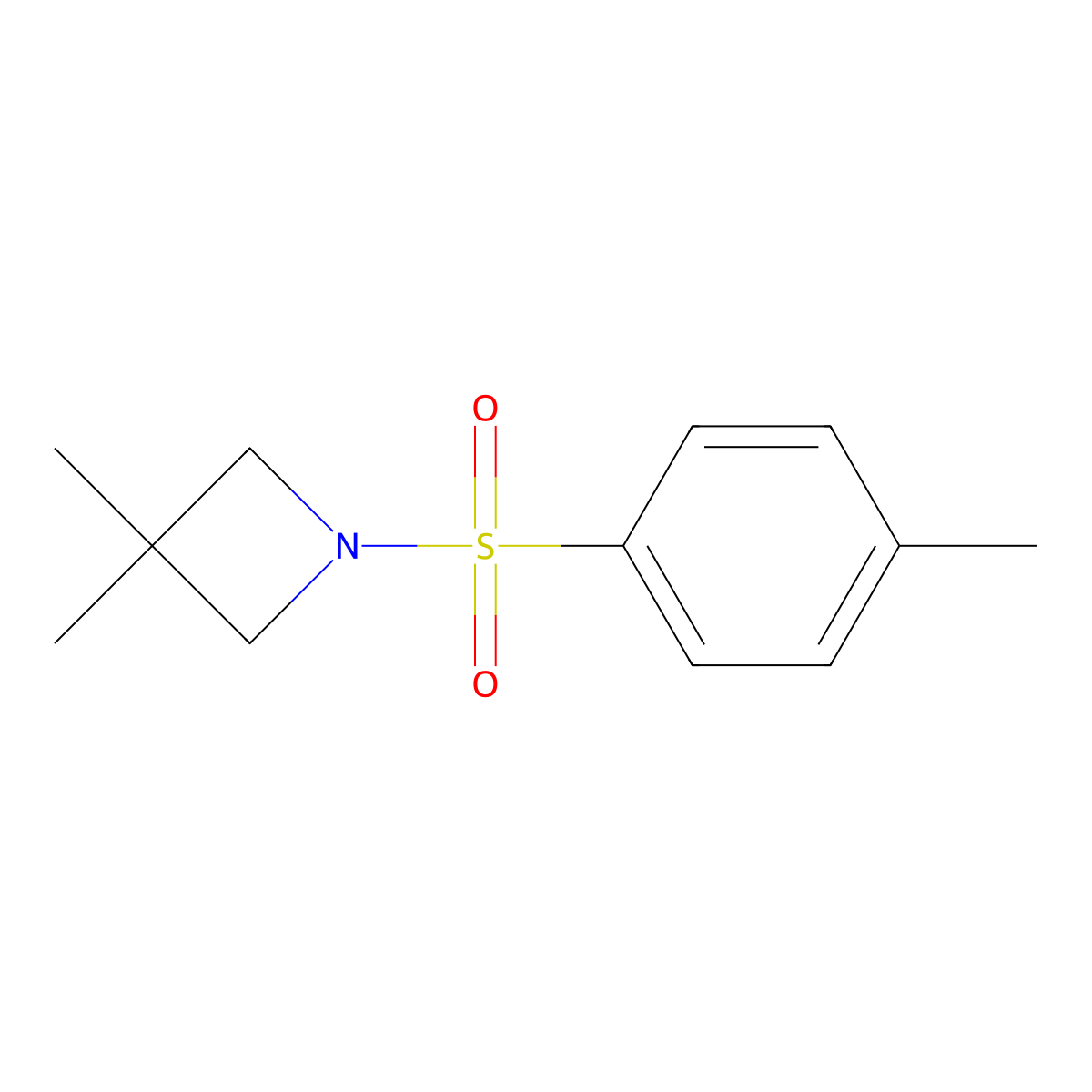 3,3-Dimethyl-1-tosylazetidine molecular structure, CAS 79201-18-6