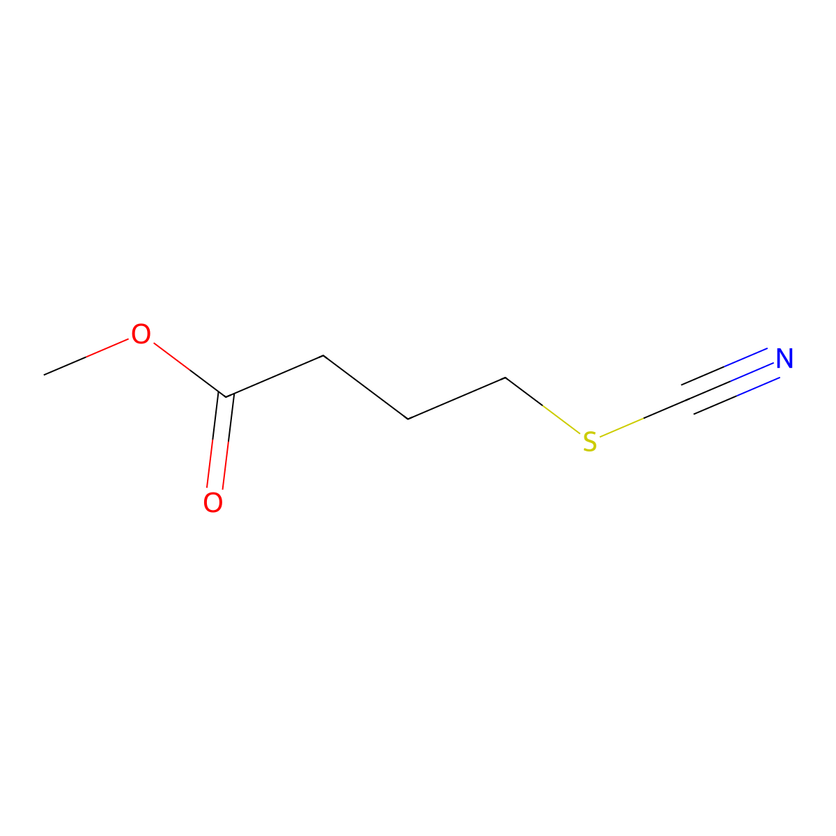 Methyl 4-thiocyanatobutanoate molecular structure, CAS 79203-77-3