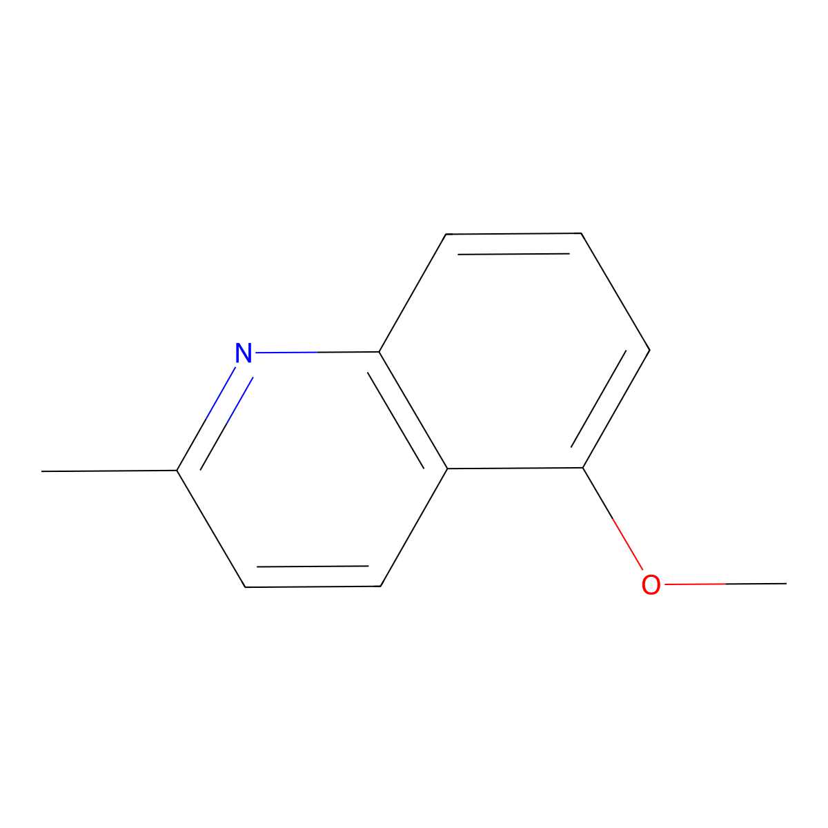 5-Methoxy-2-methylquinoline molecular structure, CAS 79205-04-2