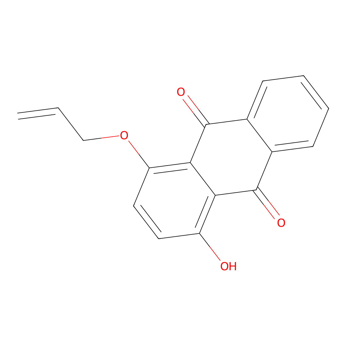 4-Hydroxy-1-prop-2-enoxy-anthracene-9,10-dione molecular structure, CAS 79207-99-1