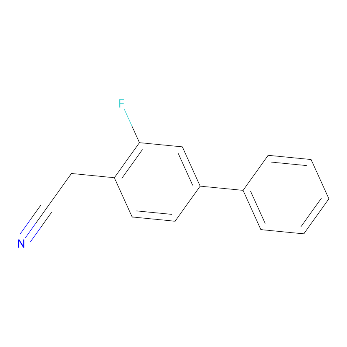 3-Fluorobiphenyl-4-acetonitrile molecular structure, CAS 79212-67-2