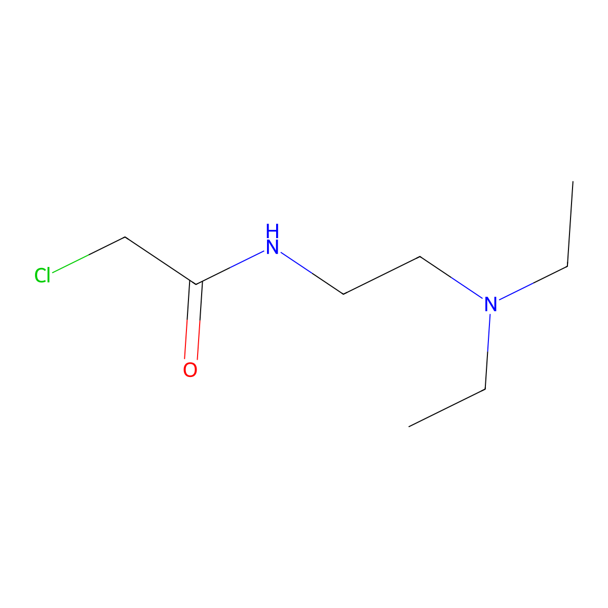 2-Chloro-N-[2-(diethylamino)ethyl]acetamide molecular structure, CAS 792127-51-6