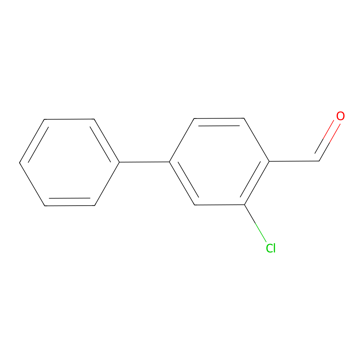 2-Chloro-4-phenylbenzaldehyde molecular structure, CAS 79213-60-8