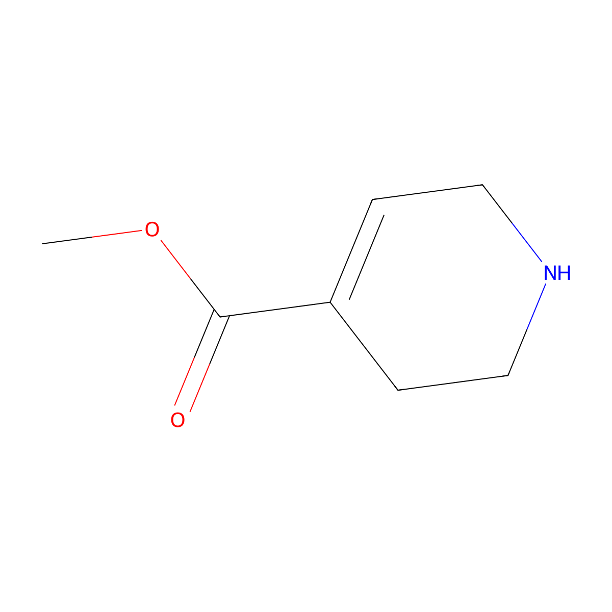 Methyl 1,2,3,6-tetrahydropyridine-4-carboxylate molecular structure, CAS 792136-23-3