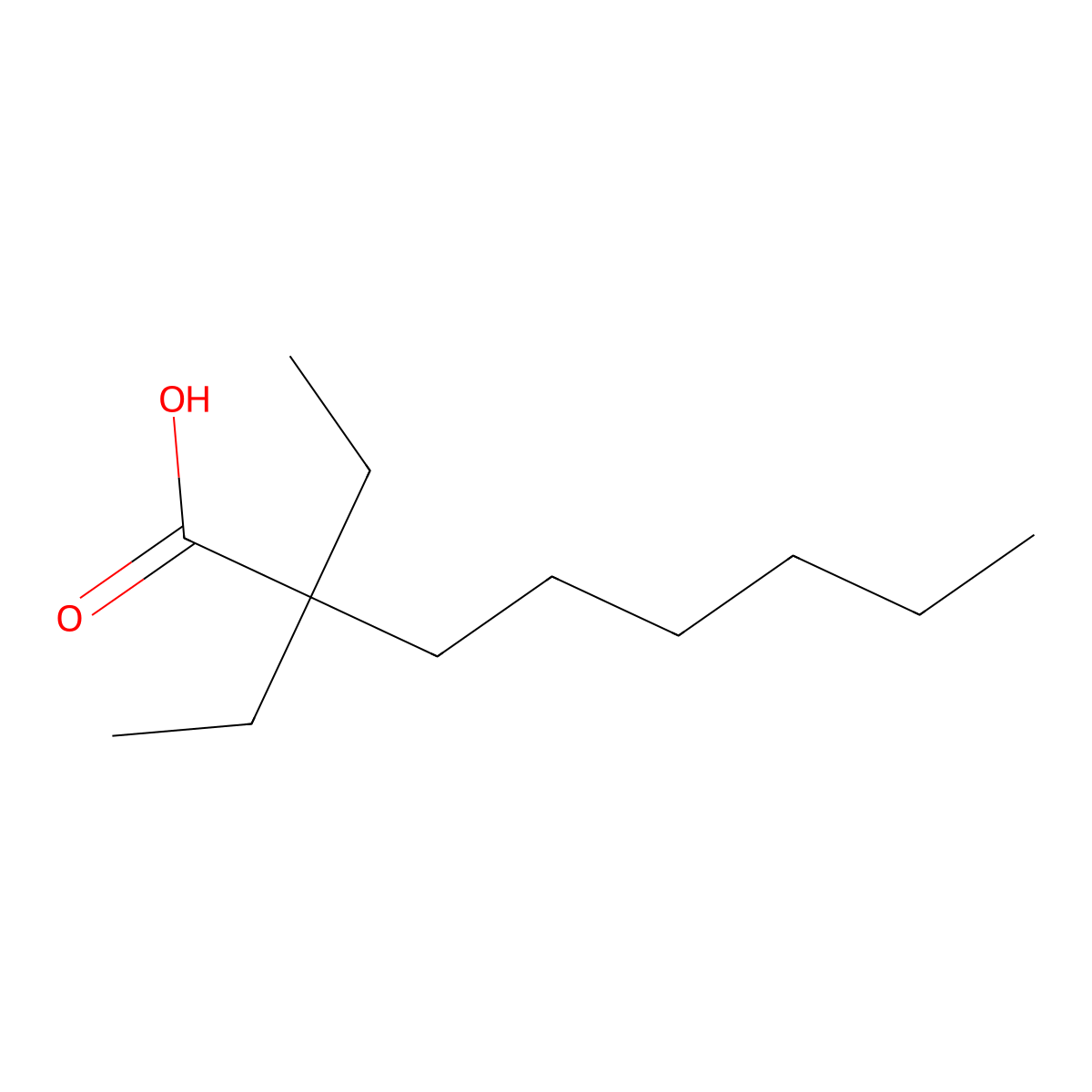 2,2-Diethyloctanoic acid molecular structure, CAS 792154-66-6
