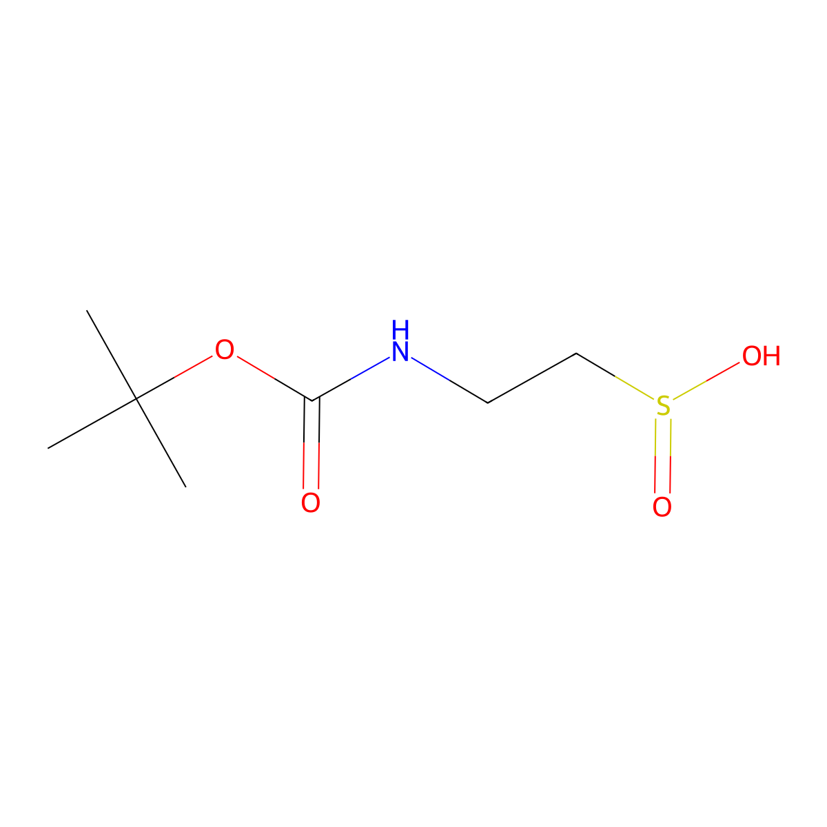 Ethanesulfinic acid, 2-[[(1,1-dimethylethoxy)carbonyl]amino]- molecular structure, CAS 792167-97-6