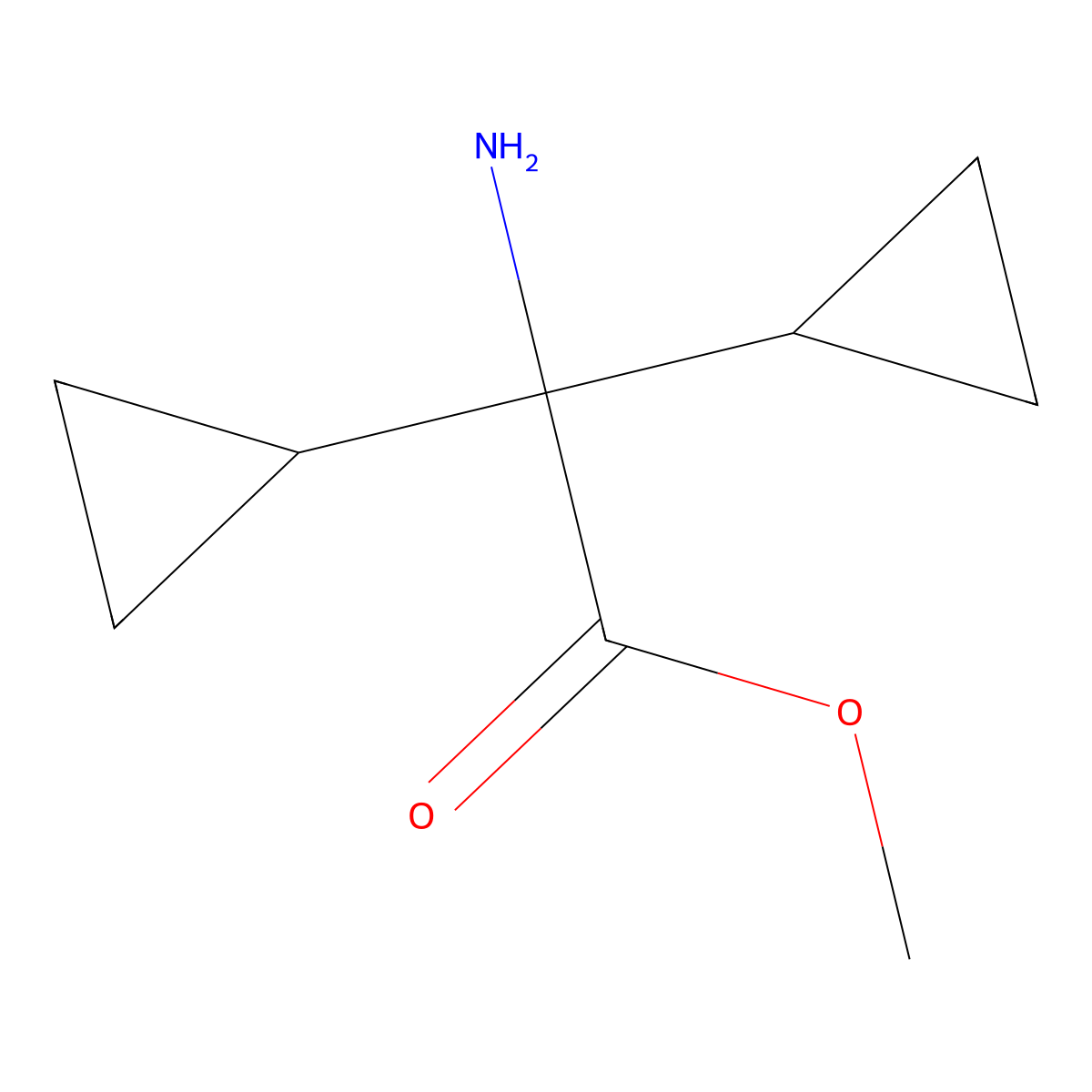 Methyl 2-amino-2,2-dicyclopropylacetate molecular structure, CAS 792175-04-3