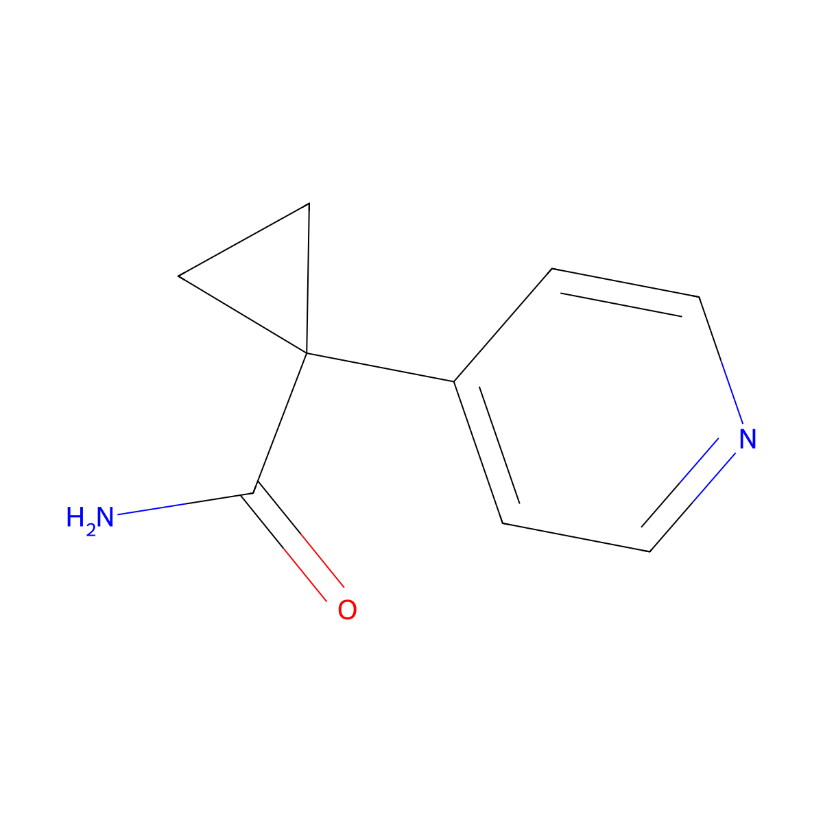 1-(Pyridin-4-yl)cyclopropanecarboxamide molecular structure, CAS 792175-88-3