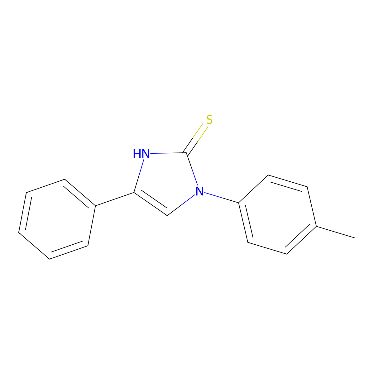 1,3-Dihydro-1-(4-methylphenyl)-4-phenyl-2H-imidazole-2-thione molecular structure, CAS 79220-95-4