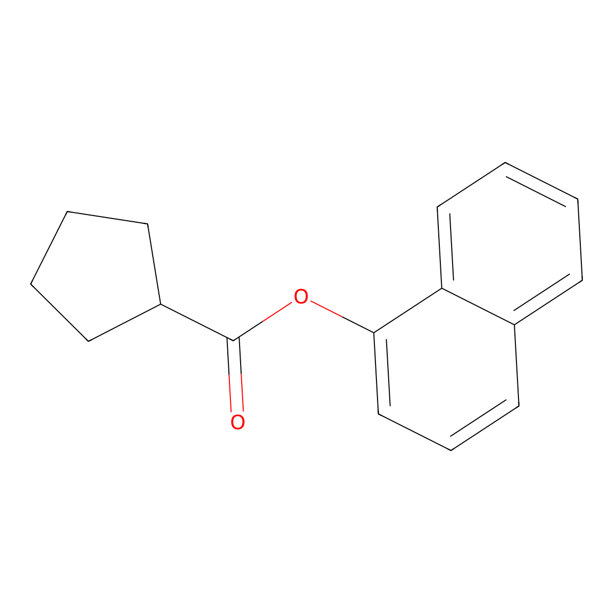 1-Naphthyl cyclopentanecarboxylate molecular structure, CAS 79221-61-7