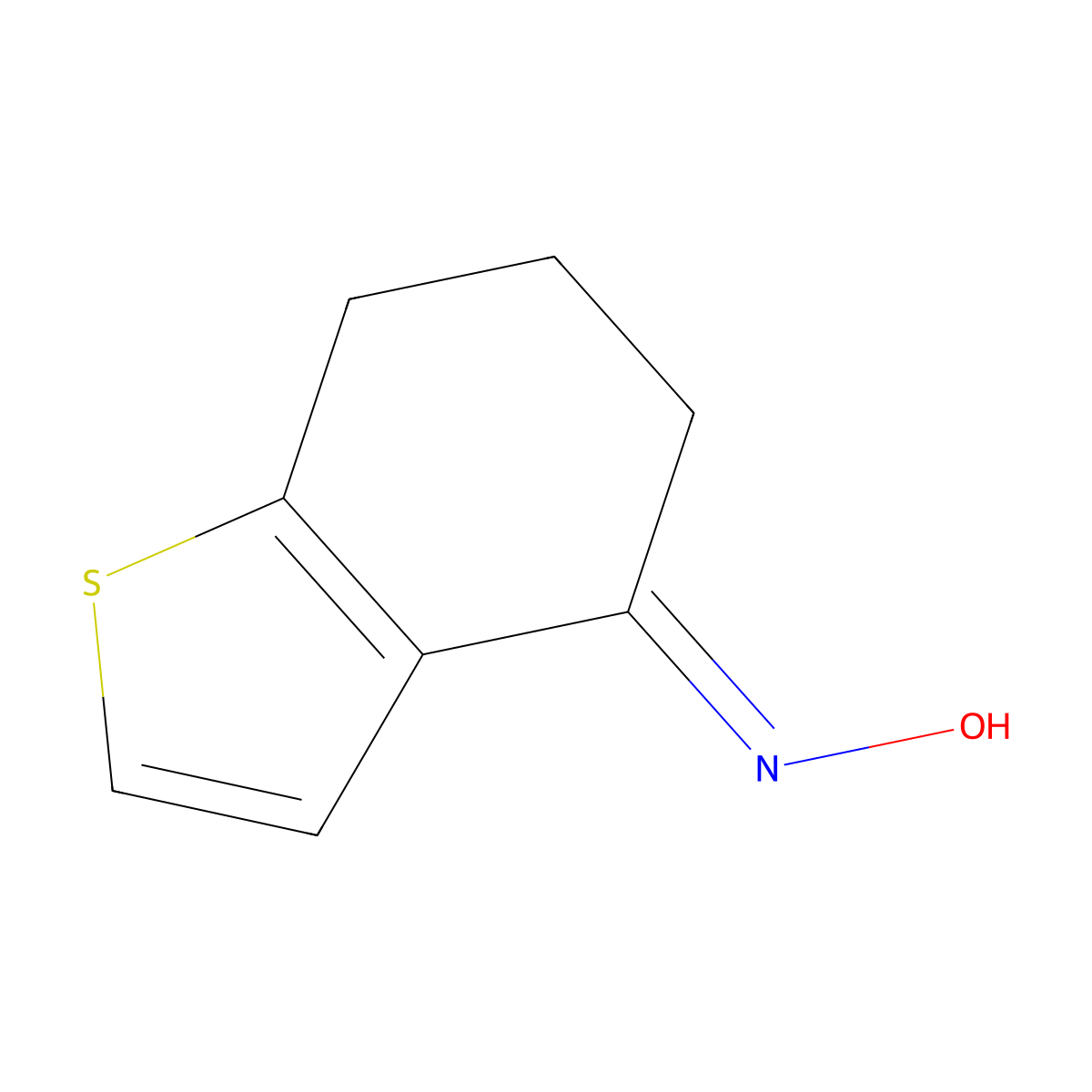 (E)-6,7-dihydrobenzo[b]thiophen-4(5h)-one oxime molecular structure, CAS 79222-03-0
