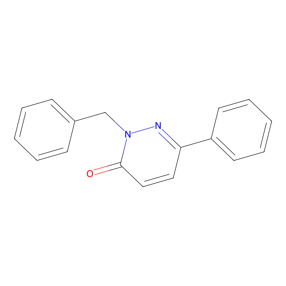 2-benzyl-6-phenylpyridazin-3(2H)-one molecular structure, CAS 79222-76-7
