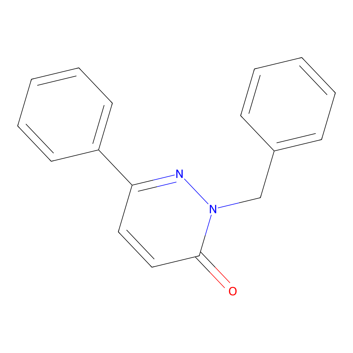2-benzyl-6-phenylpyridazin-3(2H)-one molecular structure, CAS 79222-76-7