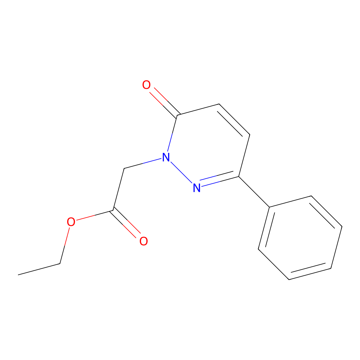 ethyl (6-oxo-3-phenylpyridazin-1(6H)-yl)acetate molecular structure, CAS 79222-77-8