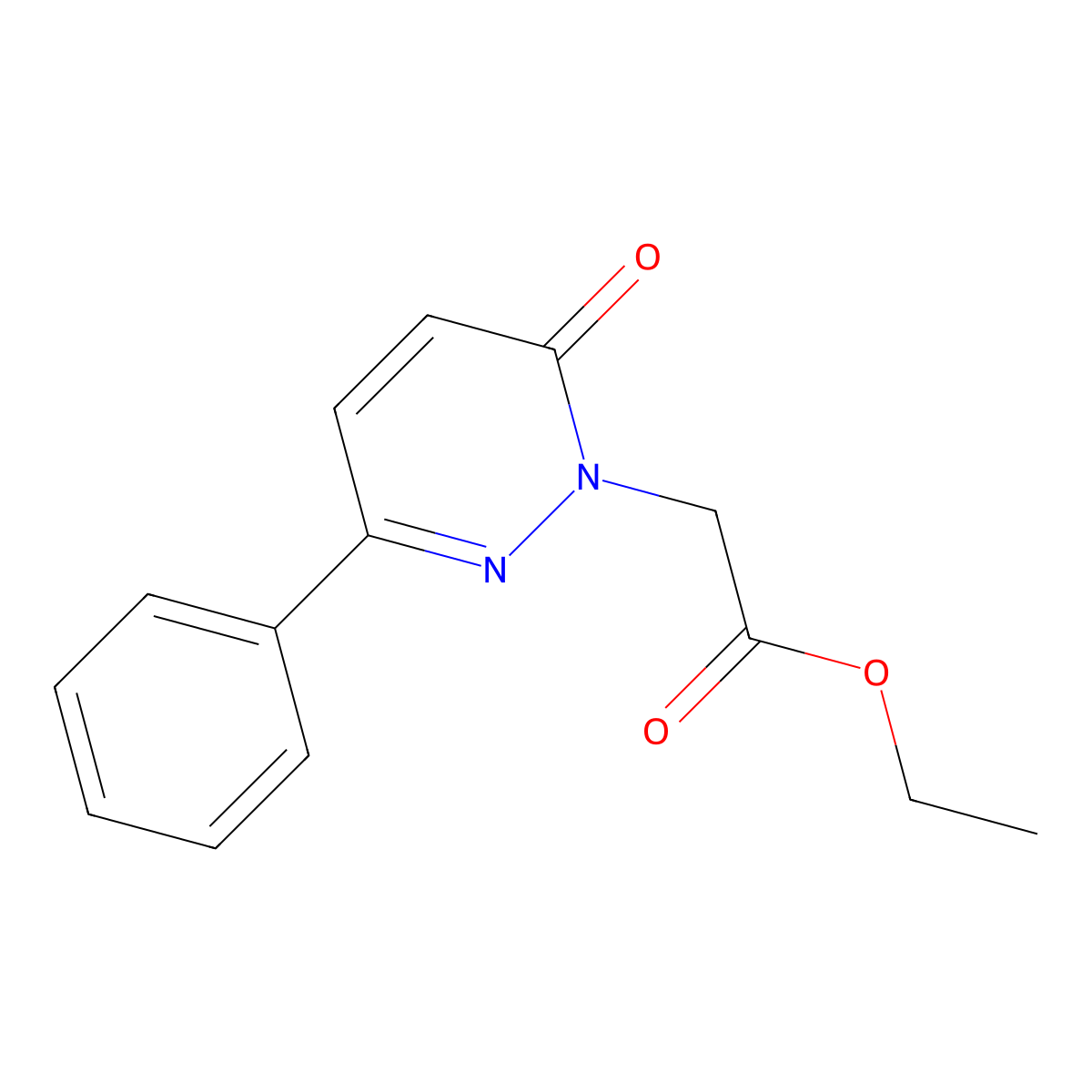 ethyl (6-oxo-3-phenylpyridazin-1(6H)-yl)acetate molecular structure, CAS 79222-77-8