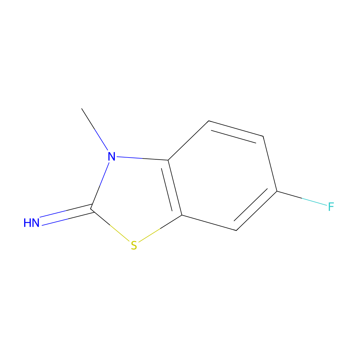 6-fluoro-3-methylbenzo[d]thiazol-2(3H)-imine molecular structure, CAS 79226-34-9