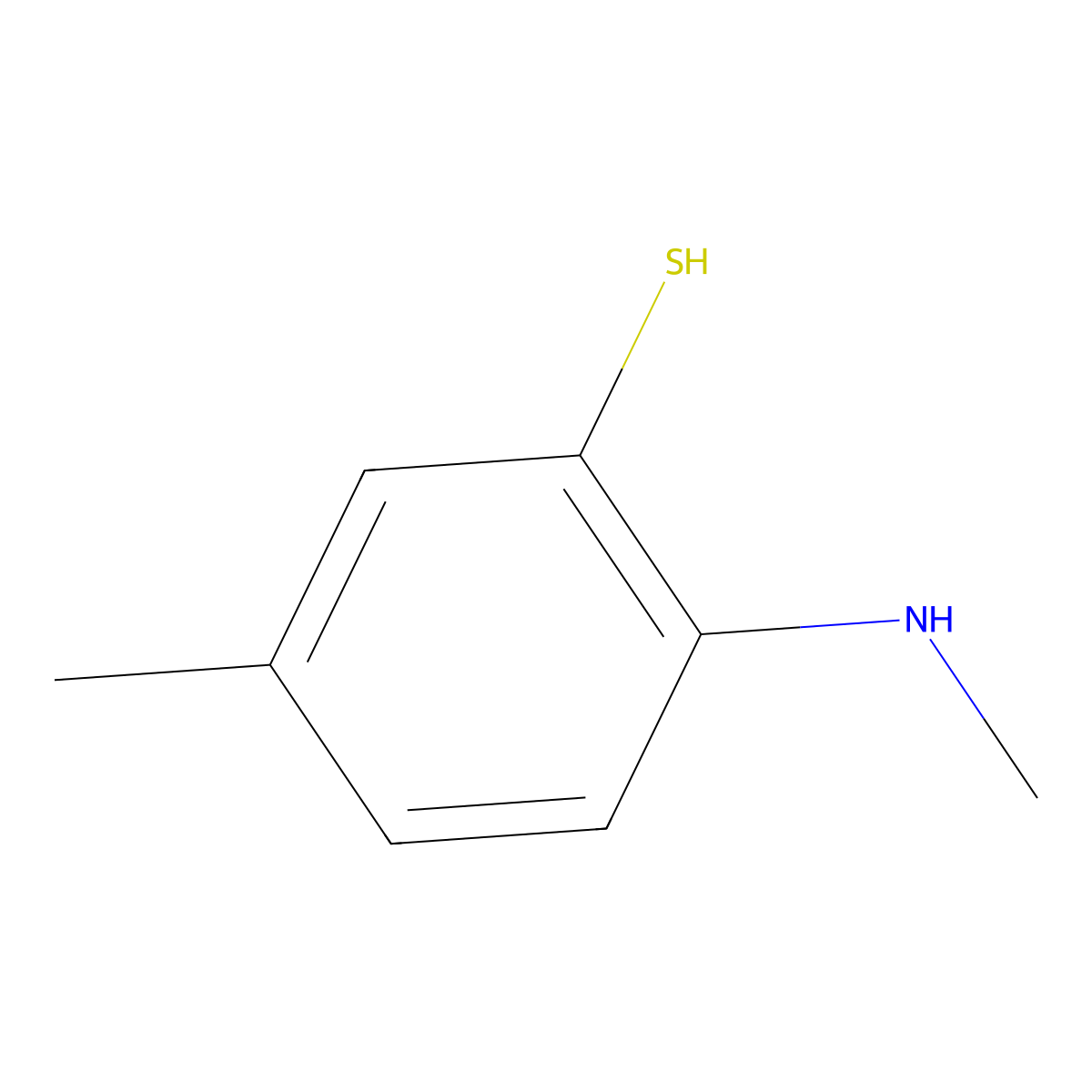 5-Methyl-2-(methylamino)benzenethiol molecular structure, CAS 79226-39-4