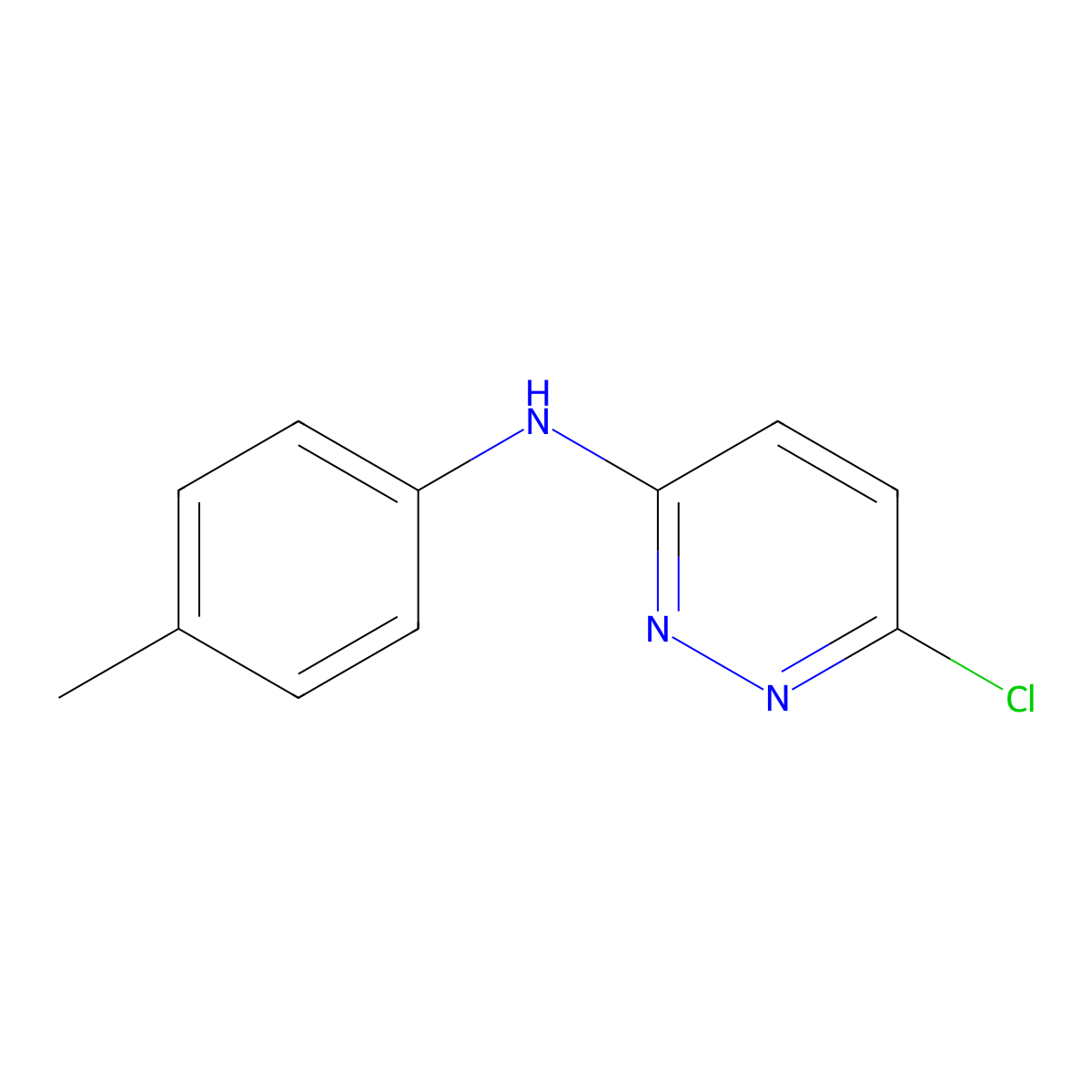 6-chloro-N-(4-methylphenyl)pyridazin-3-amine molecular structure, CAS 79232-88-5