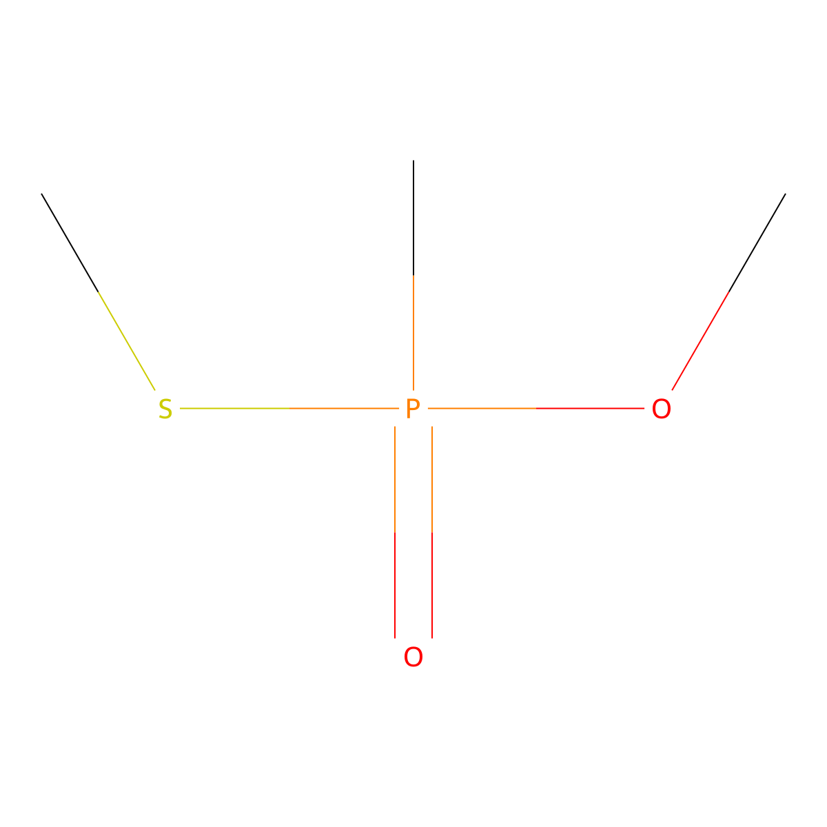 O,S-Dimethyl methylphosphonothioate molecular structure, CAS 79236-72-9
