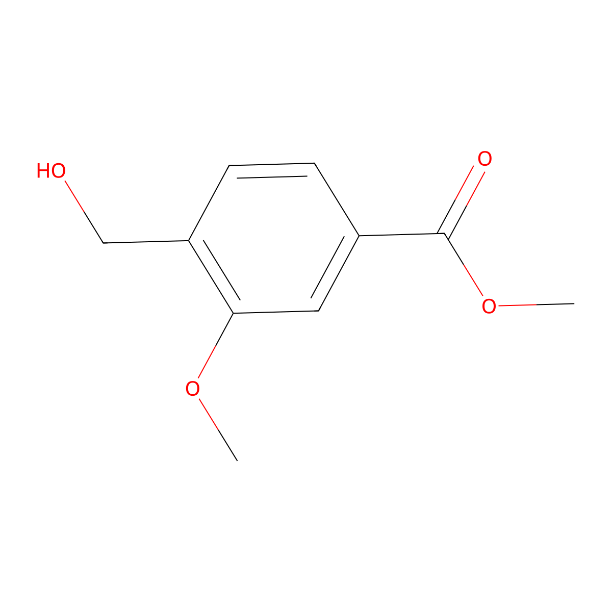 Methyl 4-(hydroxymethyl)-3-methoxybenzoate molecular structure, CAS 79236-96-7