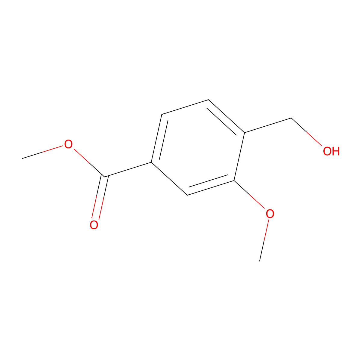 Methyl 4-(hydroxymethyl)-3-methoxybenzoate molecular structure, CAS 79236-96-7
