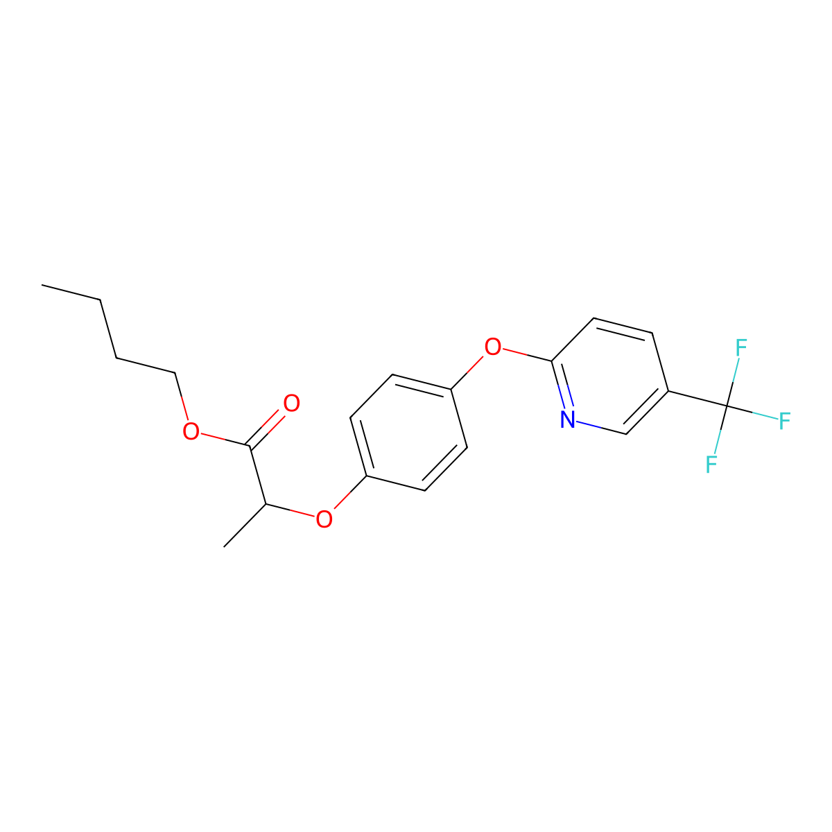 (-)-Fluazifop-butyl molecular structure, CAS 79241-47-7
