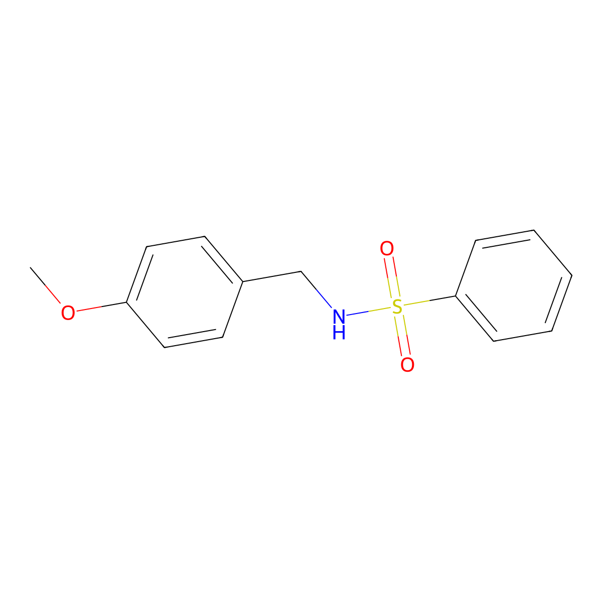 N-(4-methoxybenzyl)benzenesulfonamide molecular structure, CAS 79246-03-0