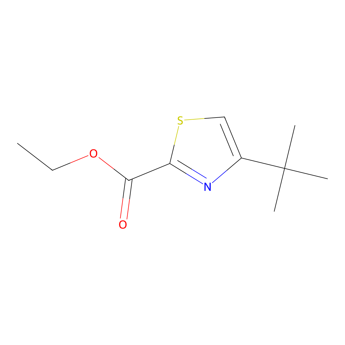 Ethyl 4-(tert-butyl)thiazole-2-carboxylate molecular structure, CAS 79247-72-6
