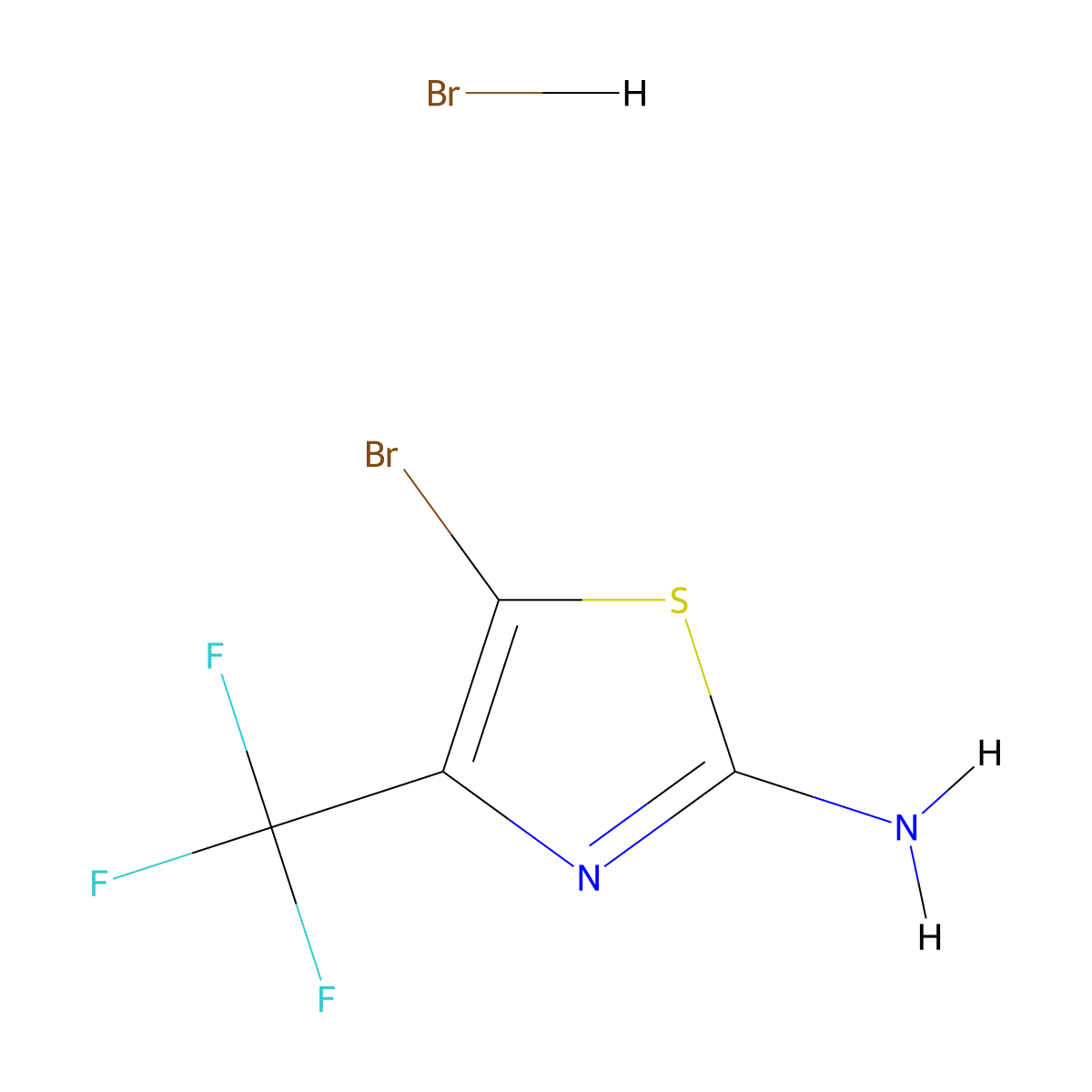 5-Bromo-4-(trifluoromethyl)thiazol-2-amine hydrobromide molecular structure, CAS 79247-81-7