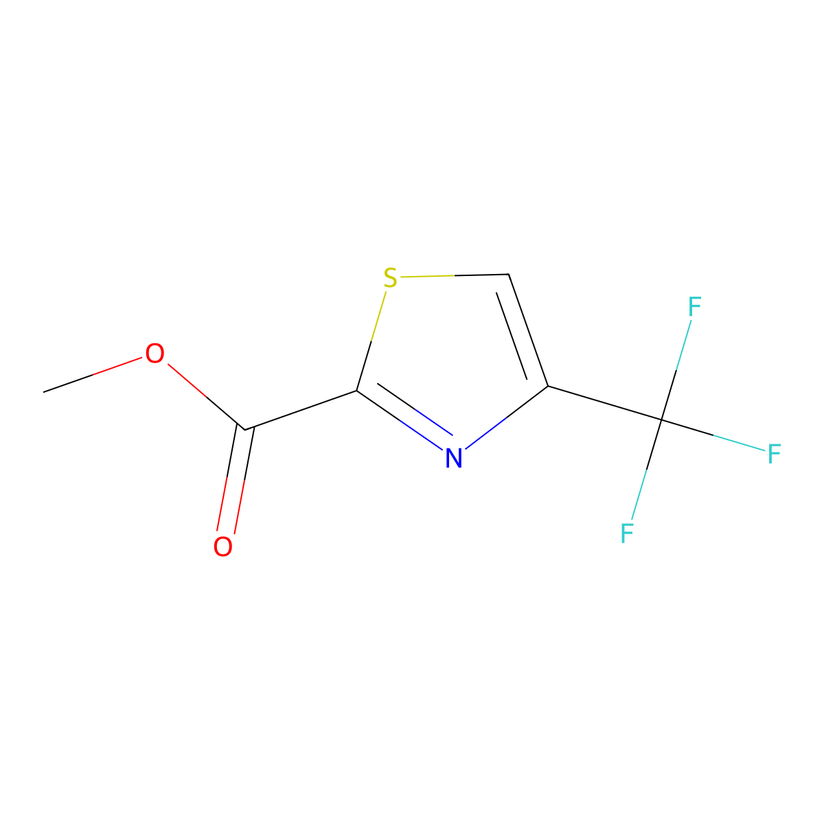 Methyl 4-(trifluoromethyl)thiazole-2-carboxylate molecular structure, CAS 79247-85-1