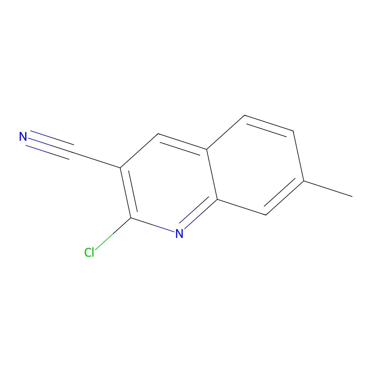 2-Chloro-7-methylquinoline-3-carbonitrile molecular structure, CAS 79249-34-6