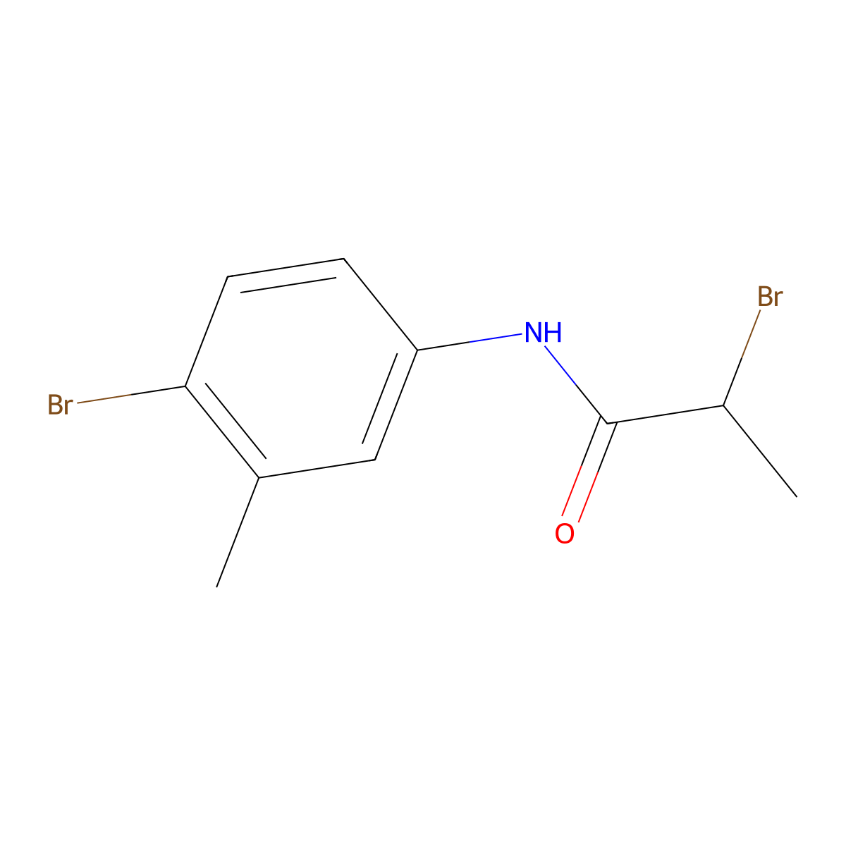 2-bromo-N-(4-bromo-3-methylphenyl)propanamide molecular structure, CAS 79249-46-0