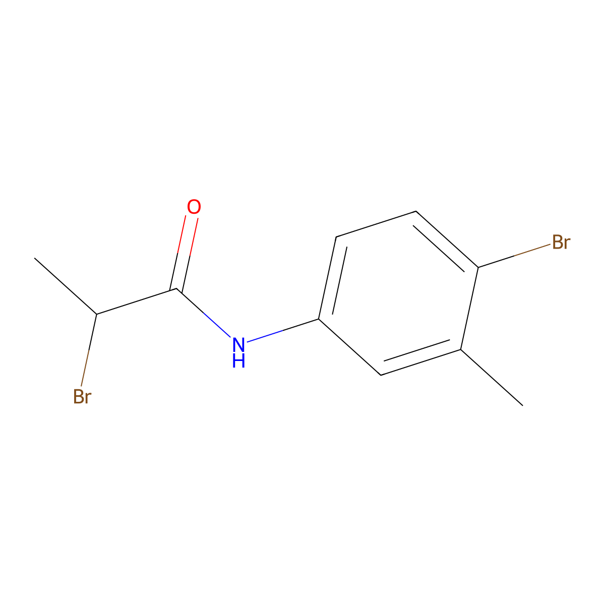 2-bromo-N-(4-bromo-3-methylphenyl)propanamide molecular structure, CAS 79249-46-0