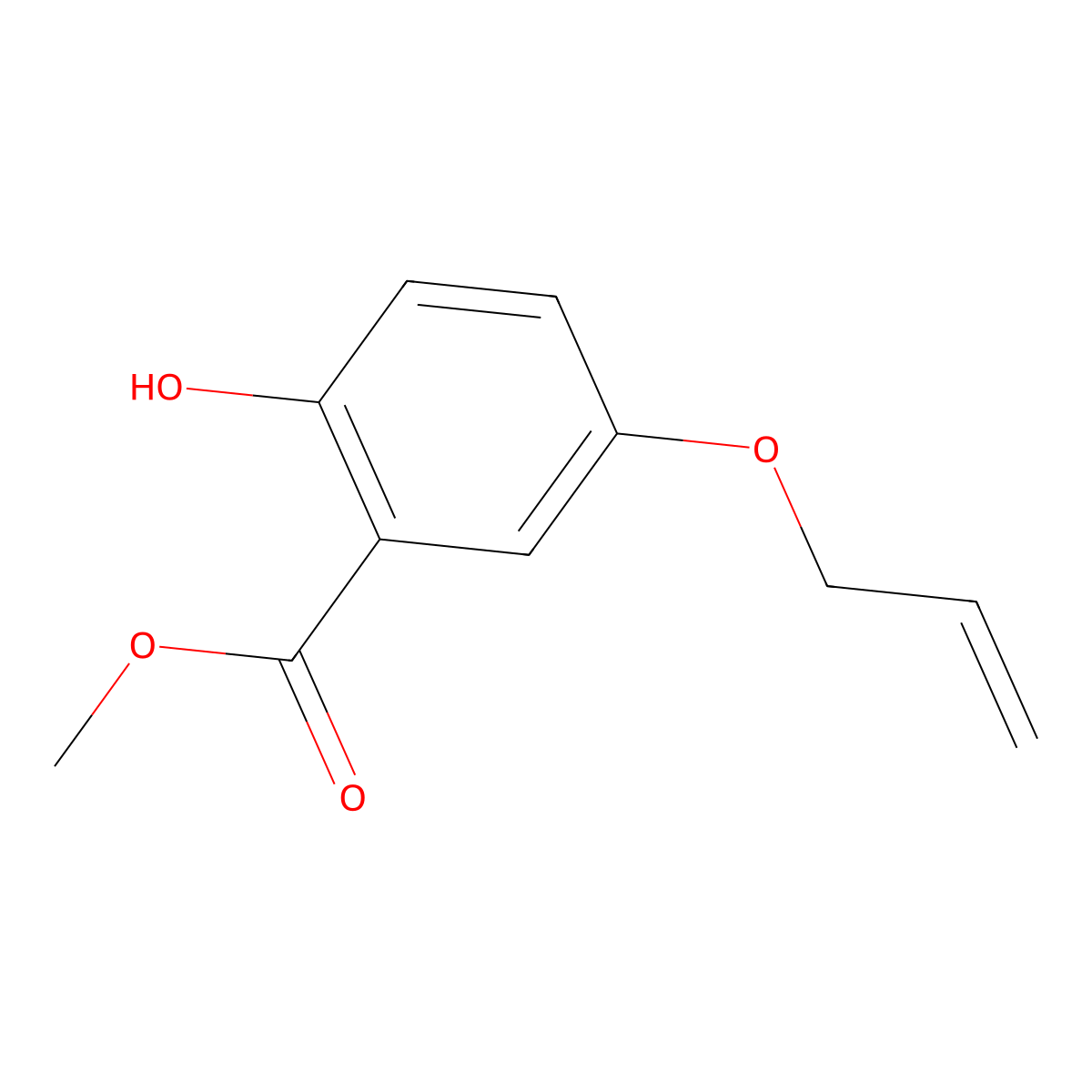 5-Allyloxy-2-hydroxy-benzoic acid methyl ester molecular structure, CAS 79250-47-8