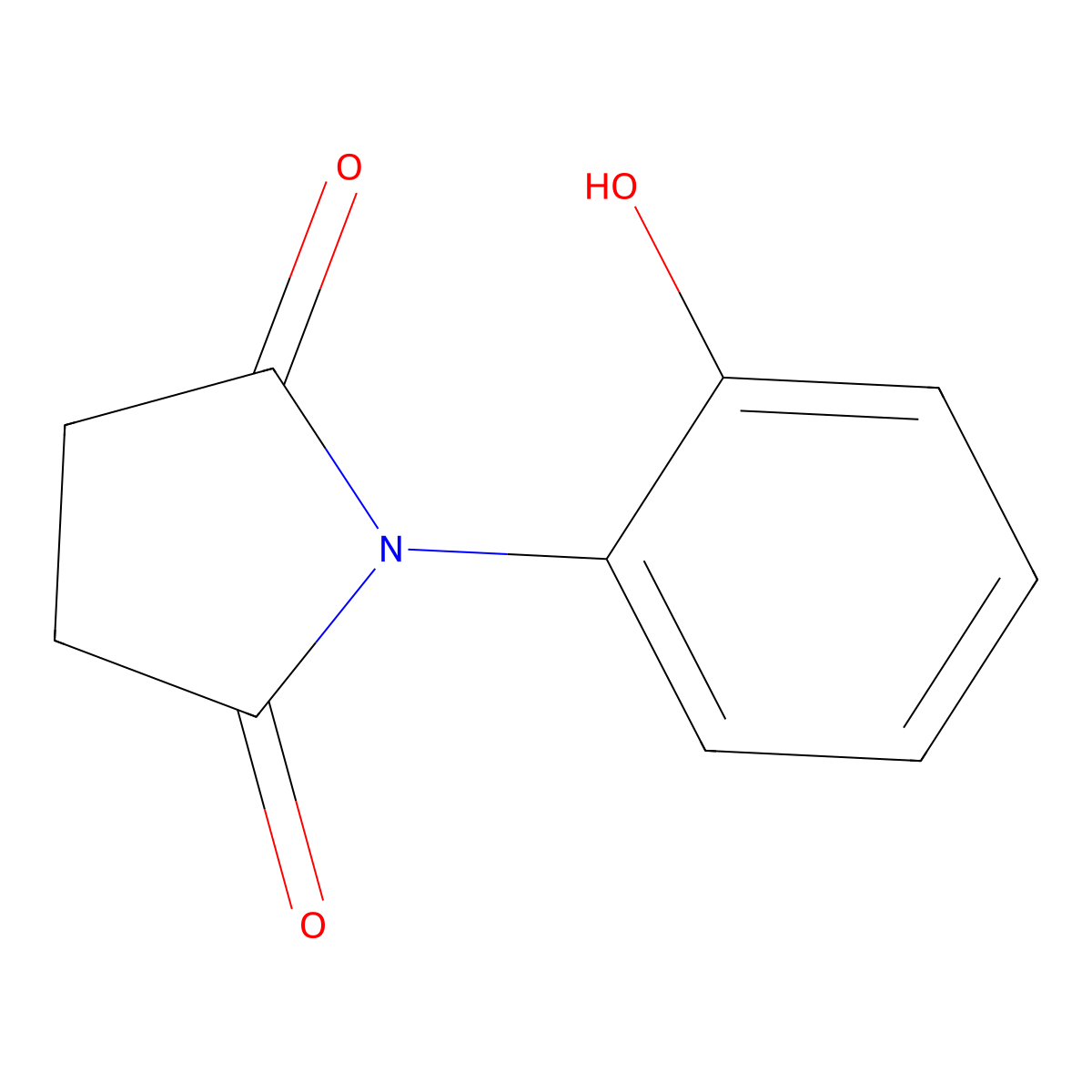 2,5-Pyrrolidinedione, 1-(2-hydroxyphenyl)- molecular structure, CAS 79252-84-9