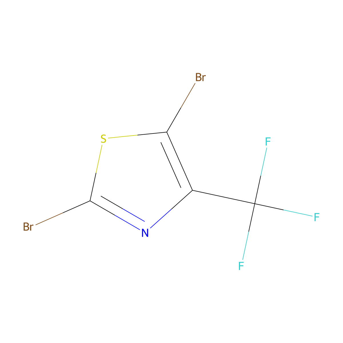 2,5-Dibromo-4-(trifluoromethyl)thiazole molecular structure, CAS 79257-58-2
