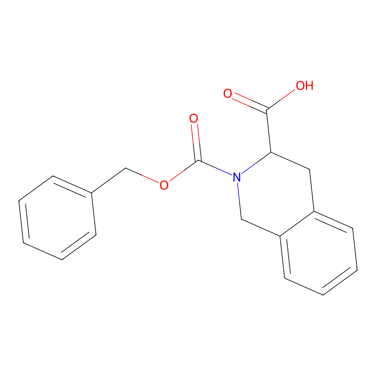 (3S)-2-Carbobenzoxy-1,2,3,4-tetrahydroisoquinoline-3-carboxylic Acid molecular structure, CAS 79261-58-8