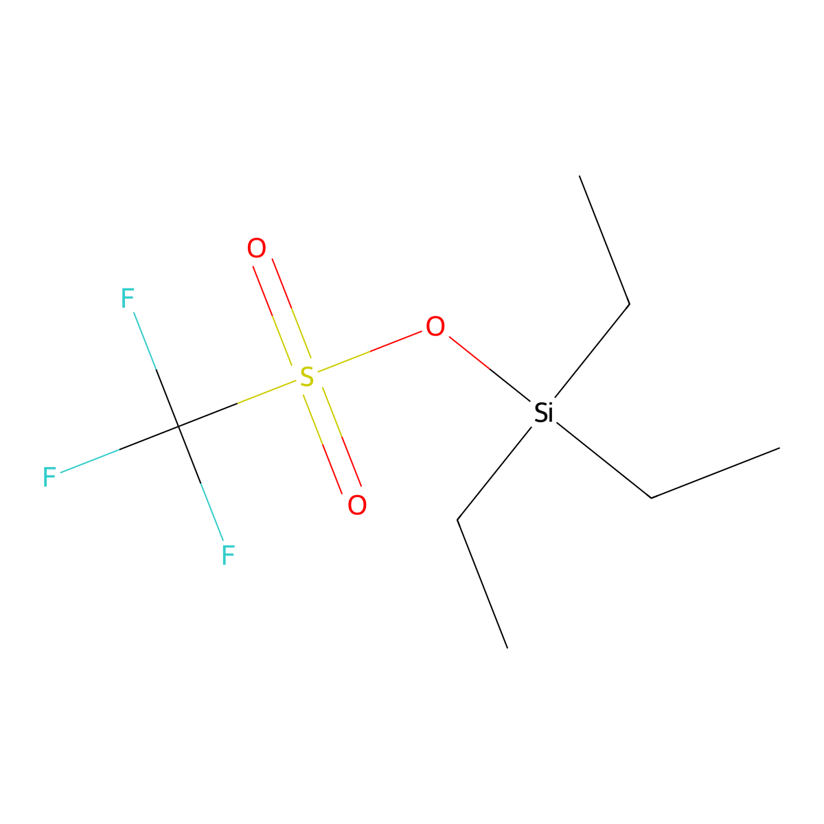 Triethylsilyl trifluoromethanesulphonate molecular structure, CAS 79271-56-0