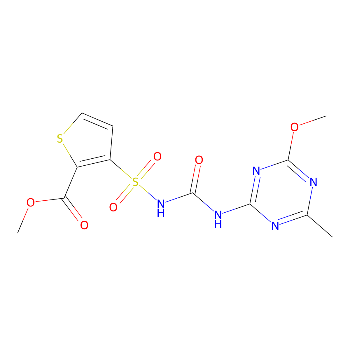 Thifensulfuron methyl molecular structure, CAS 79277-27-3
