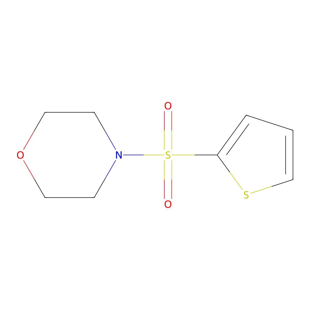Morpholine, 4-(2-thienylsulfonyl)- molecular structure, CAS 79279-29-1