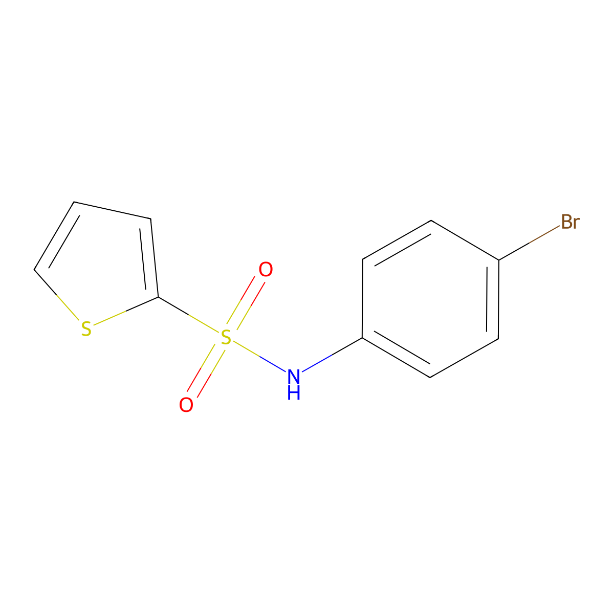 N-(4-bromophenyl)thiophene-2-sulfonamide molecular structure, CAS 79279-30-4