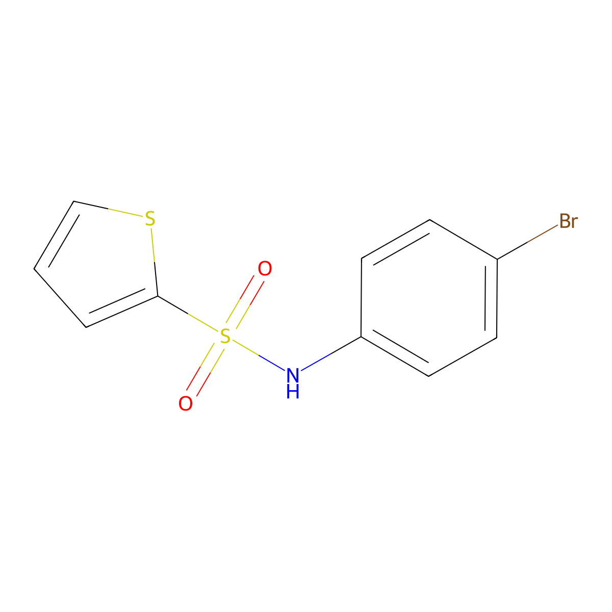 N-(4-bromophenyl)thiophene-2-sulfonamide molecular structure, CAS 79279-30-4