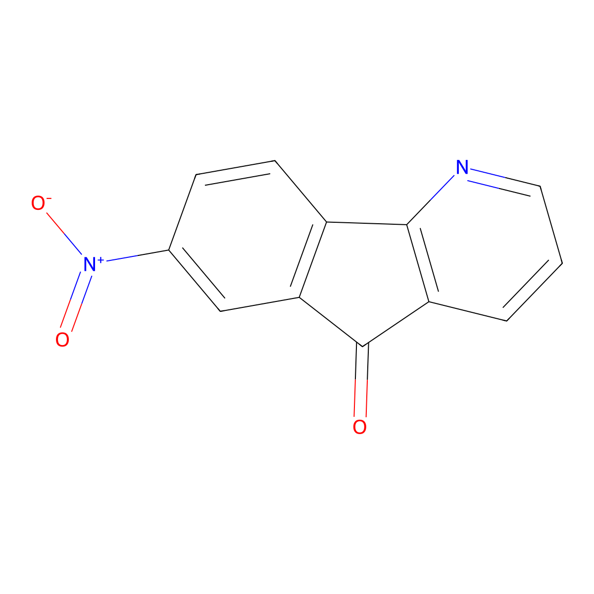7-Nitro-5-indeno[1,2-b]pyridinone molecular structure, CAS 79280-29-8