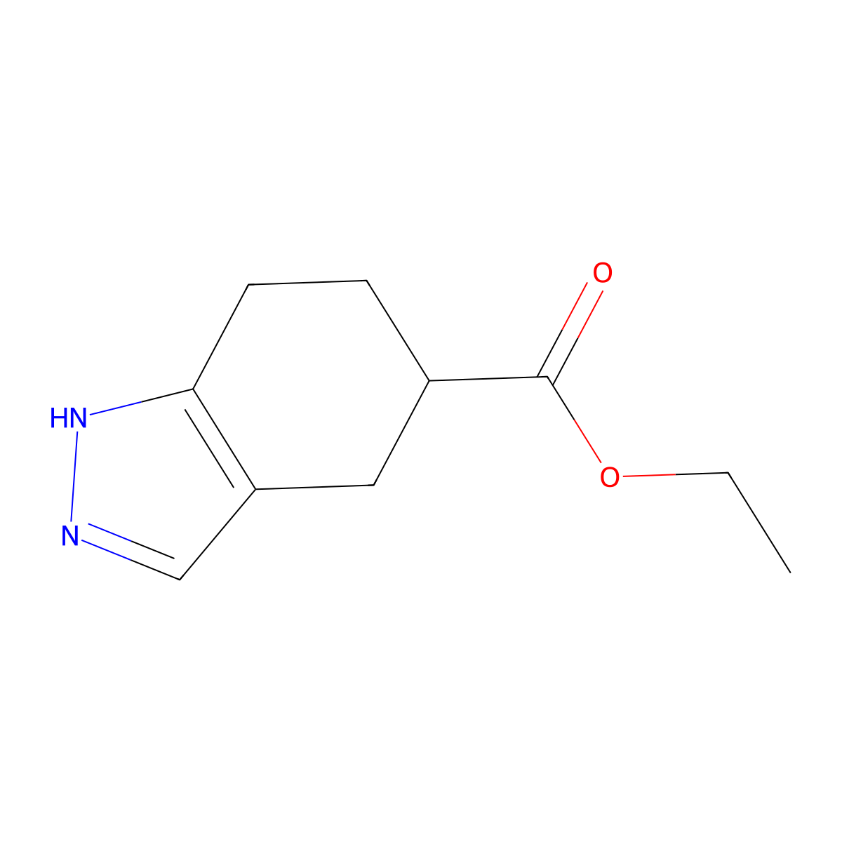 Ethyl 4,5,6,7-tetrahydro-1H-indazole-5-carboxylate molecular structure, CAS 792848-34-1