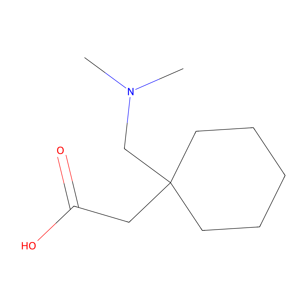 2-{1-[(Dimethylamino)methyl]cyclohexyl}acetic acid molecular structure, CAS 792853-77-1