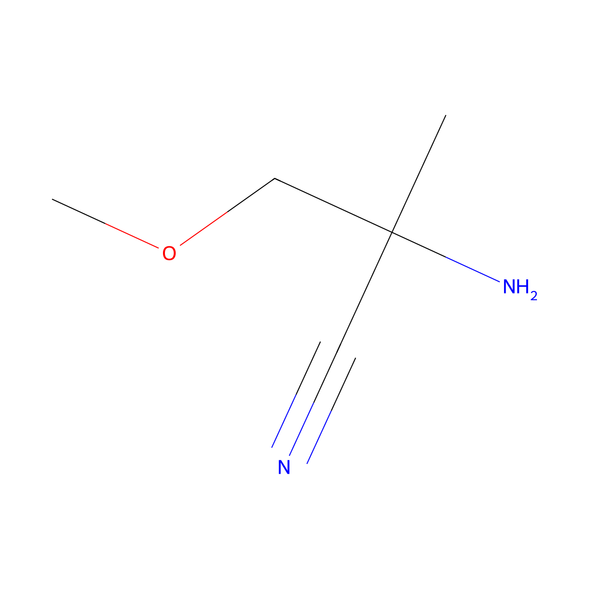 2-Amino-3-methoxy-2-methylpropanenitrile molecular structure, CAS 792855-86-8
